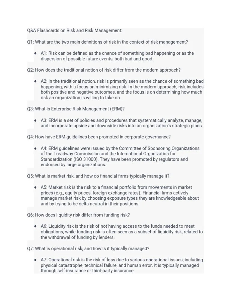 Risks And Risk Management For Financial Institutions | PDF | Risk | Risk Management