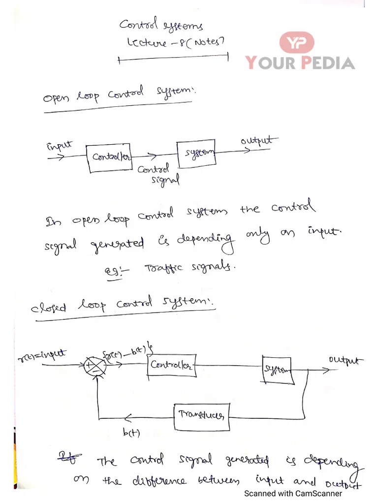 Control Systems Lecture-8 (Notes) | PDF