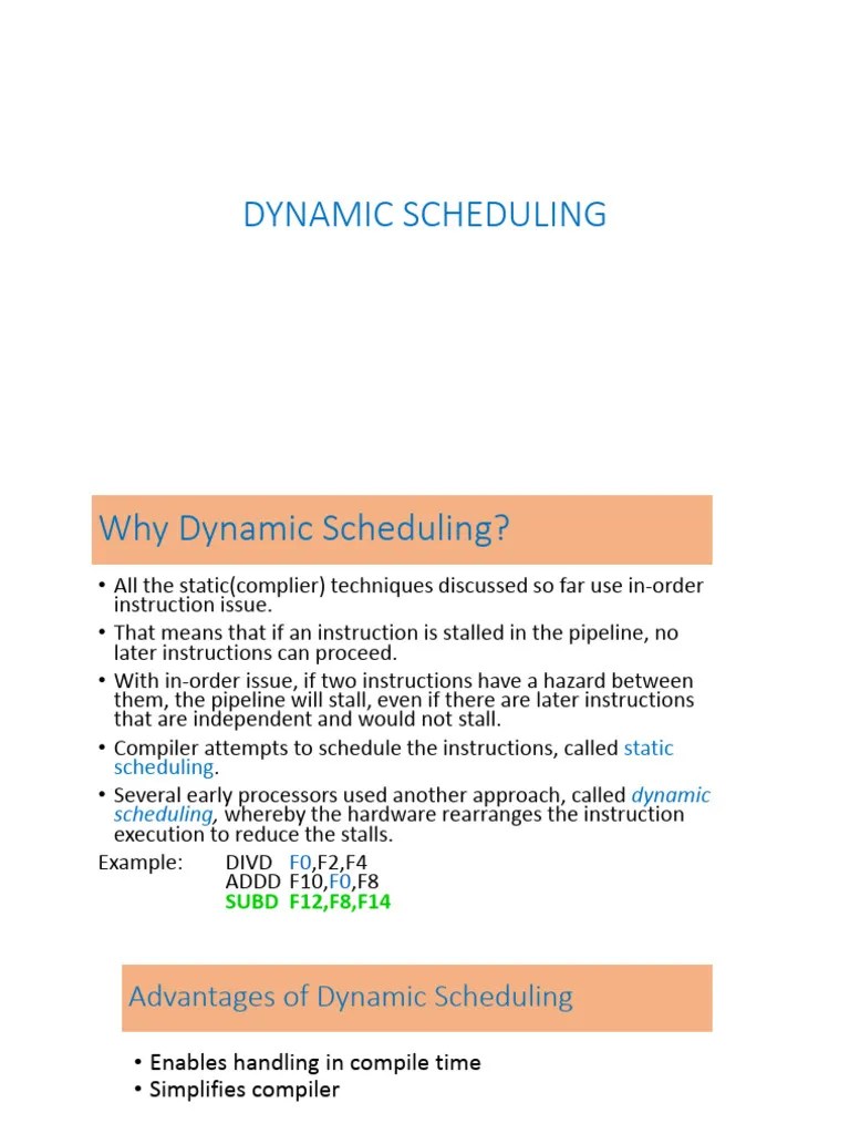 Dynamic Scheduling | PDF | Computer Architecture | Integrated Circuit