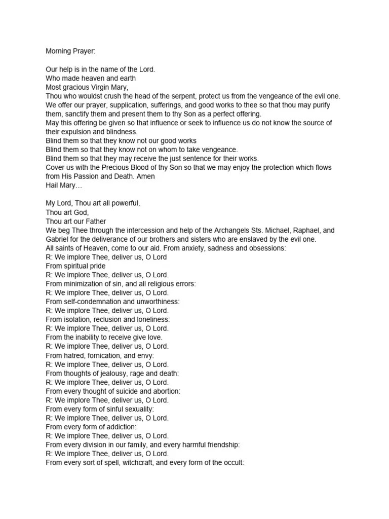 Morning Prayer | PDF