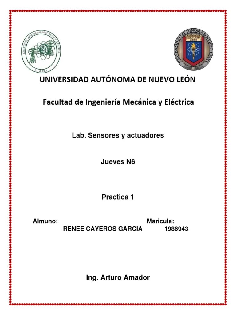 Practica 1 Sensores Y Actuadores | PDF