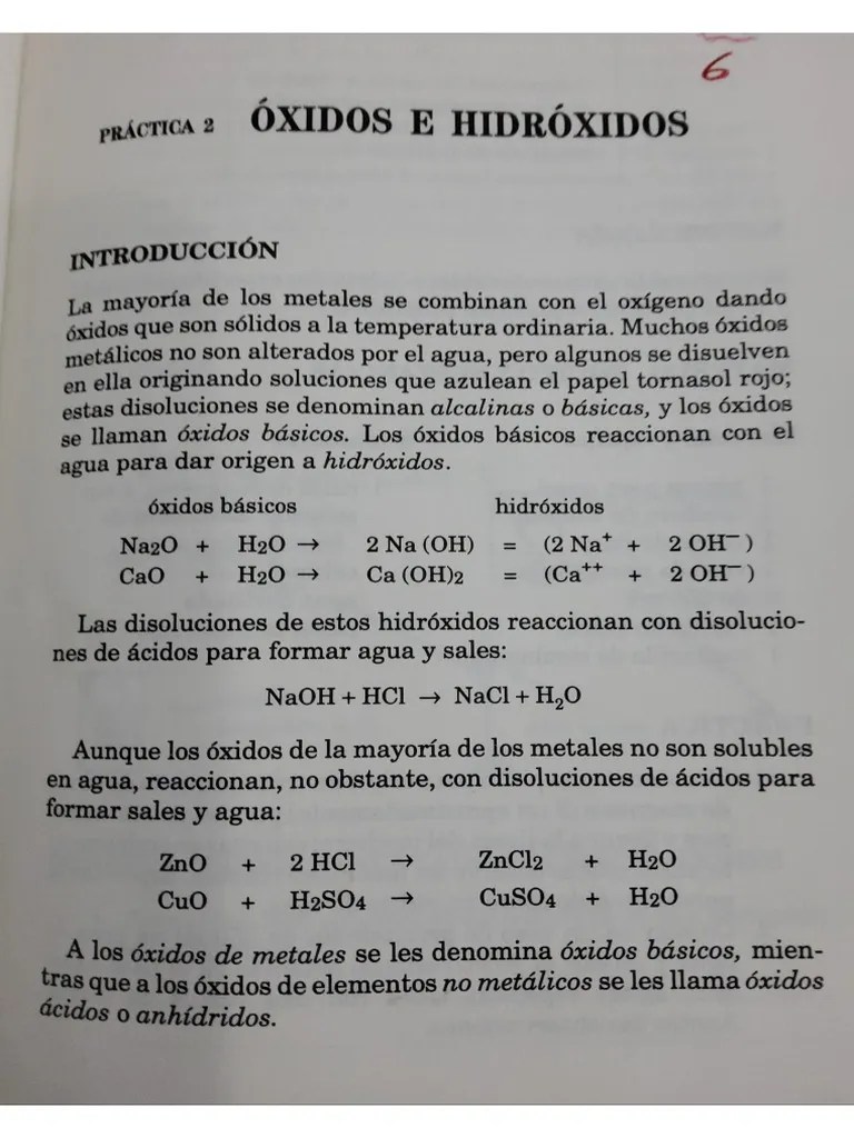 Óxidos E Hidróxidos | PDF
