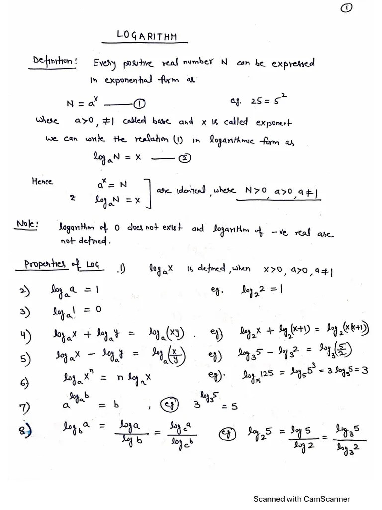 Logarithm | PDF