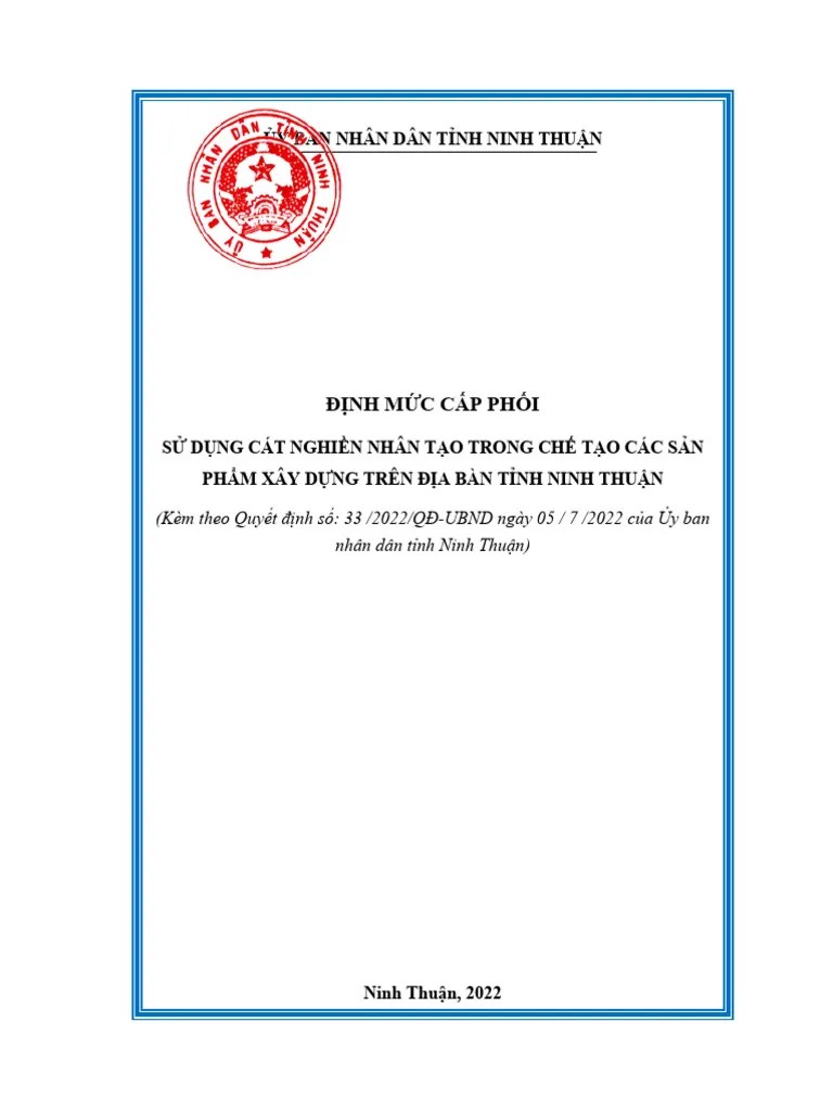 Dinh Muc Cat Nghien Ninh Thuan | PDF