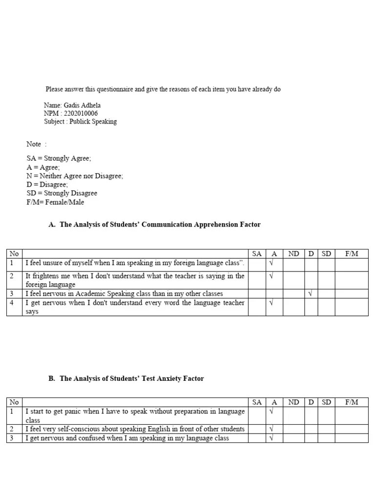 Academic Speaking In Anxiety For Students | PDF | Anxiety | Psychology