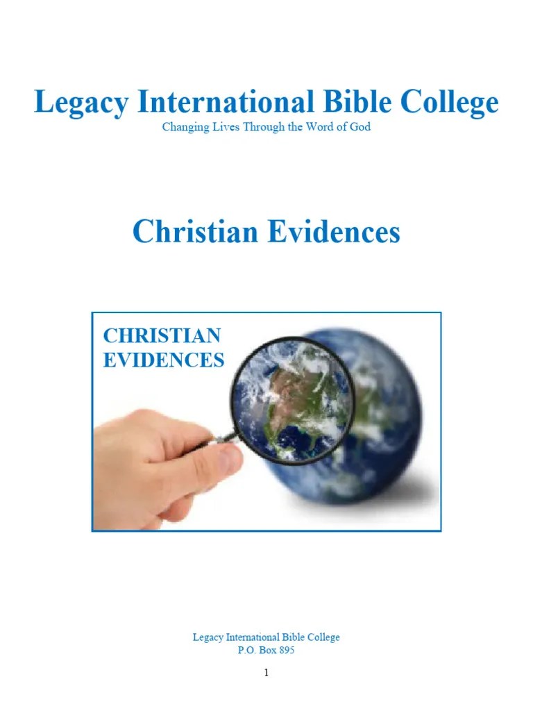 Christian Evidences | PDF | Biblical Inerrancy | Bible