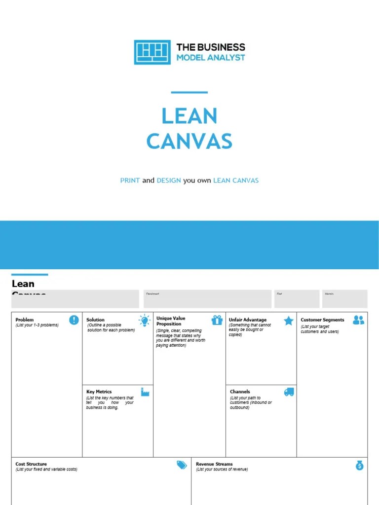Lean Canvas Template Updated Wu6imu | PDF