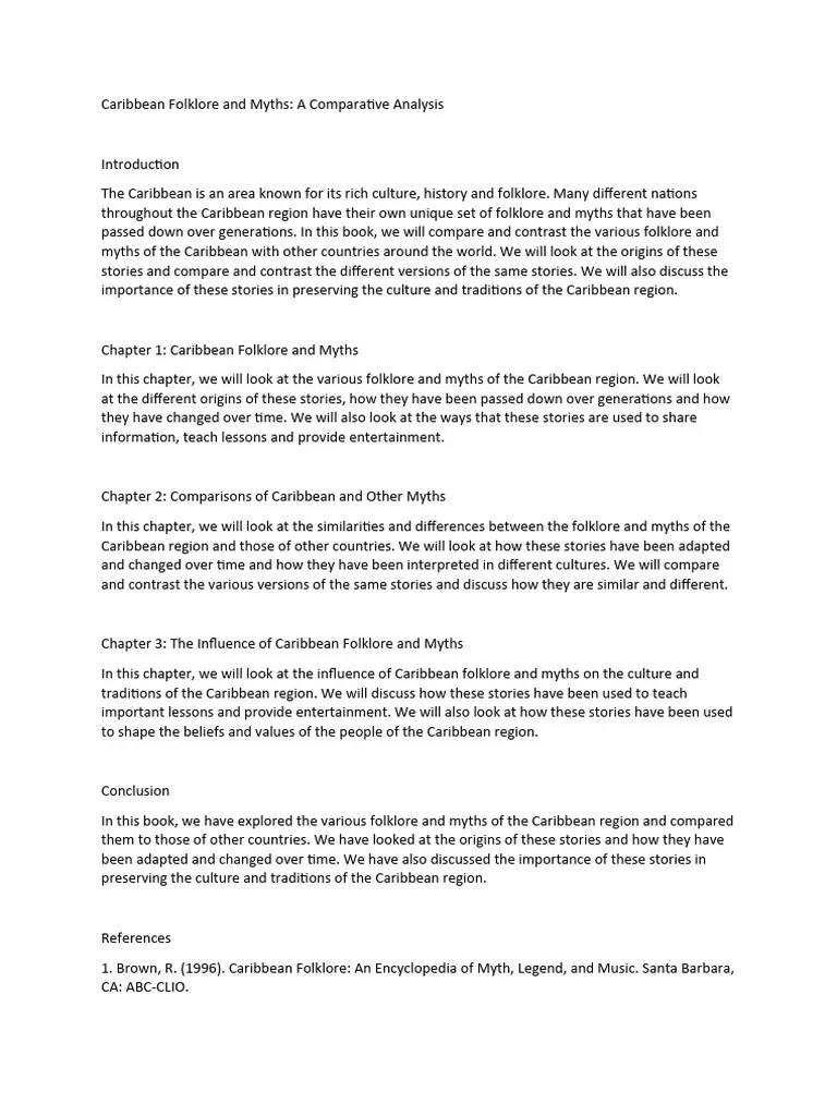 Caribbean Folklore And Myths | PDF
