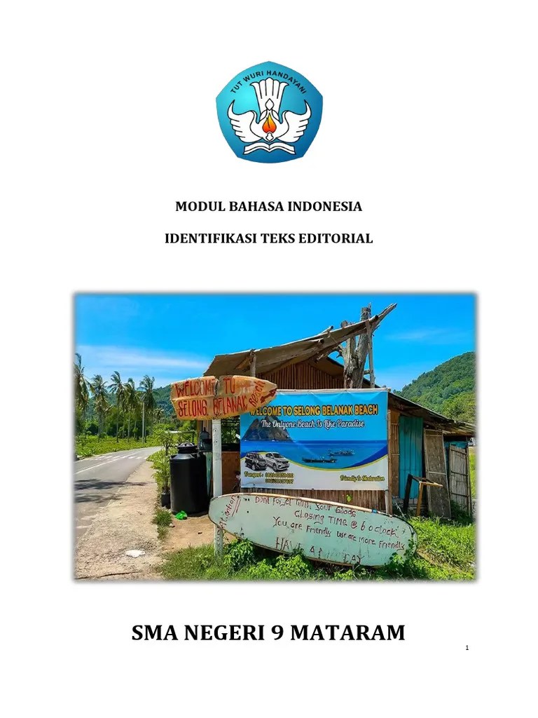 Modul Teks Editorial Kelas XII - Bahasa Indonesia - KD 3.5 - Final | PDF