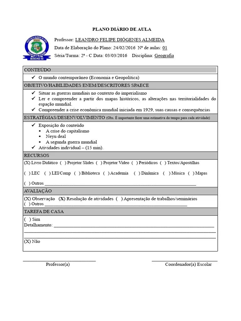 Planos De Aulas Do 2º ANO | PDF | Geografia | Bibliotecas