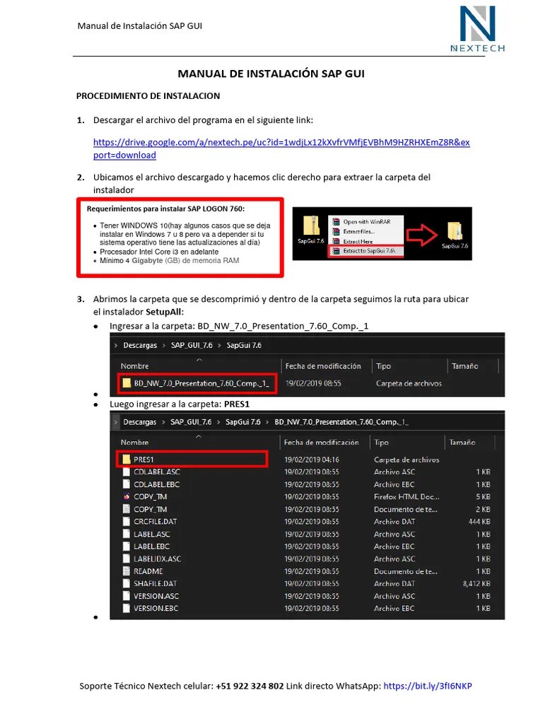 Manual Install Sap Gui 7.6-s4 - Hana - BT - Taller Sap Básico - Abap-Basis | PDF | Interfaces ...