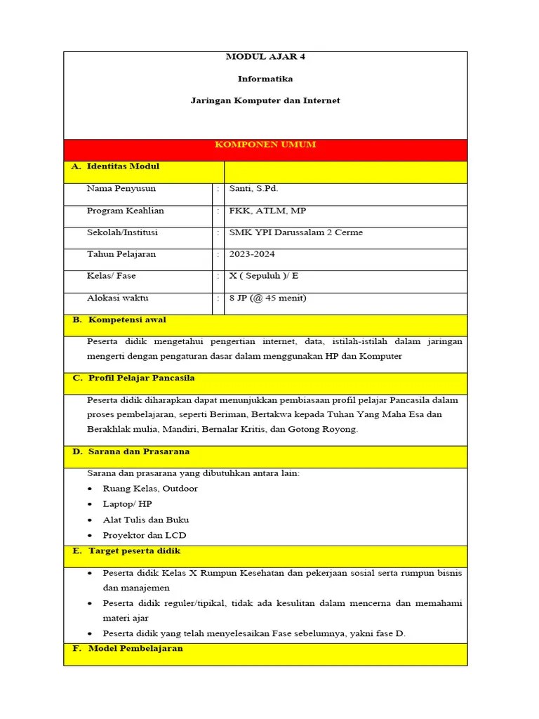 Modul 4 (Jaringan Komputer Dan Internet) | PDF