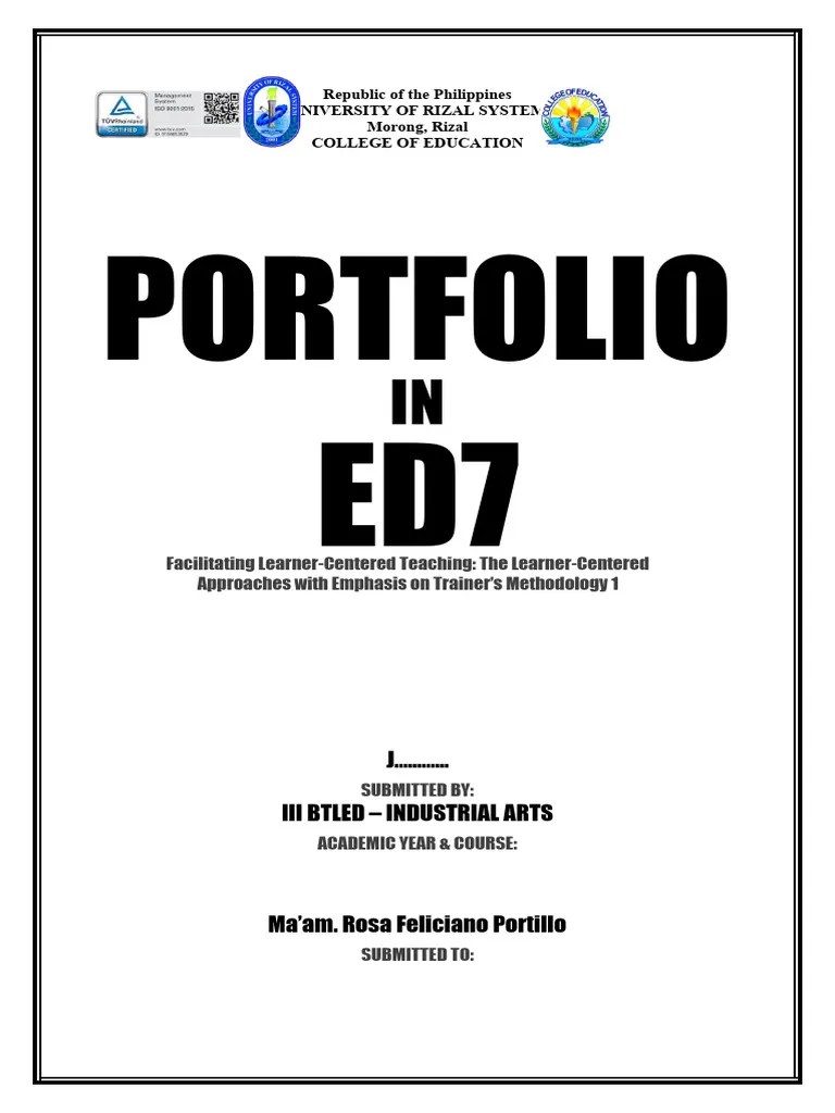 Portfolio Ed7 Format | PDF