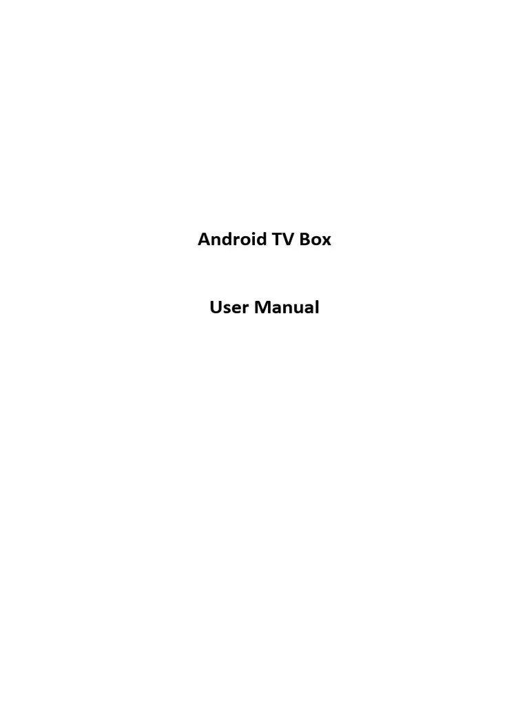 Android TV Box Manual | PDF