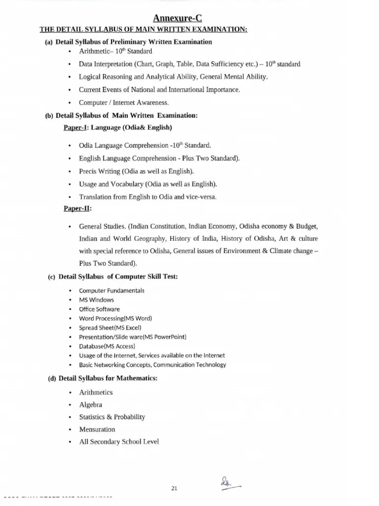 Syllabus Ossc Cgl | PDF