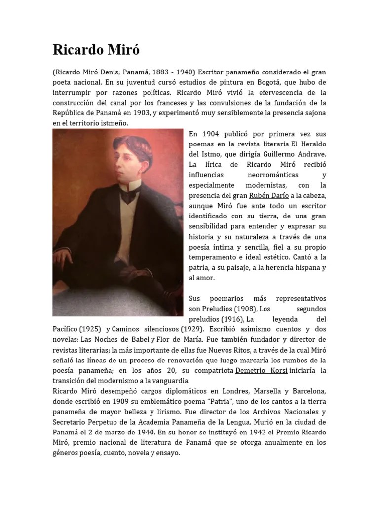 Ricardo Miró | PDF | Las Artes