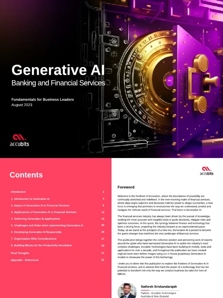 Generative AI In Banking And Financial Services By Accubits Compressed | PDF | Intelligence ...