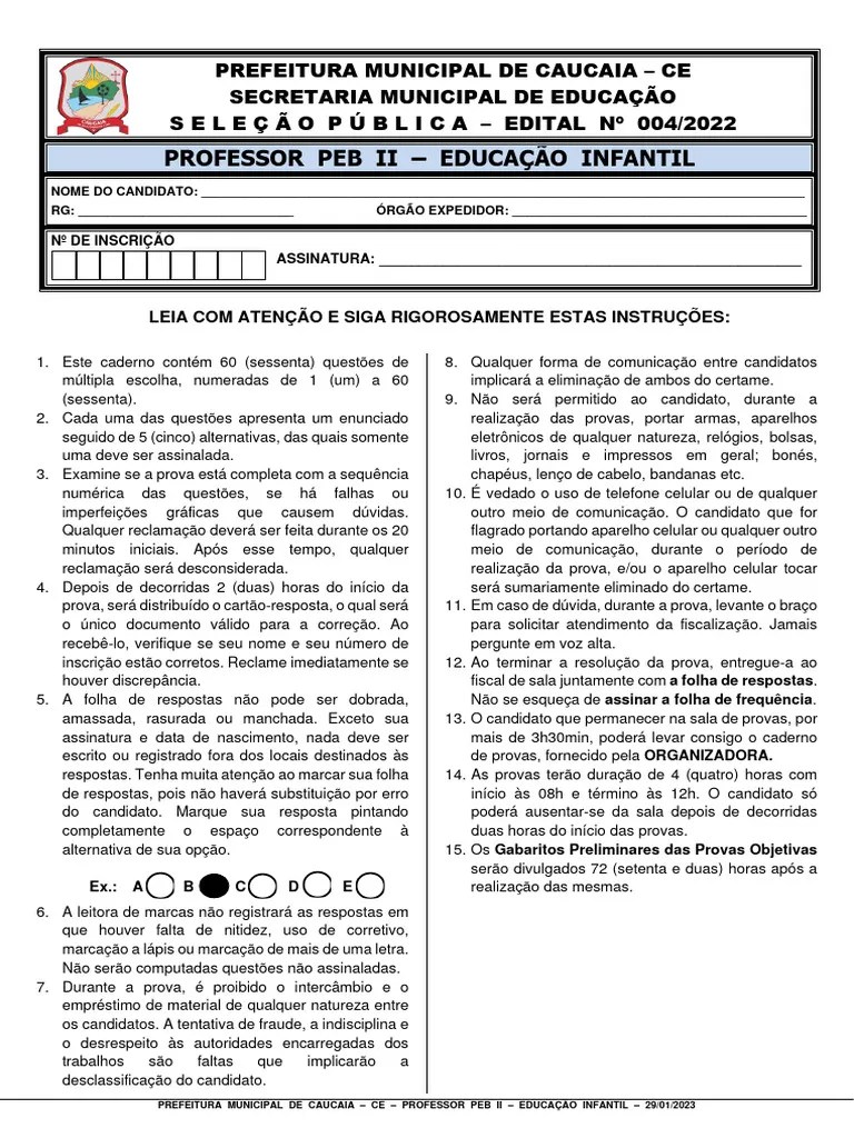 Professor Peb Ii - Educação Infantil | PDF | Pedagogia | Aprendizado