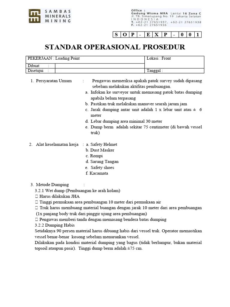 SOP Loading Point | PDF