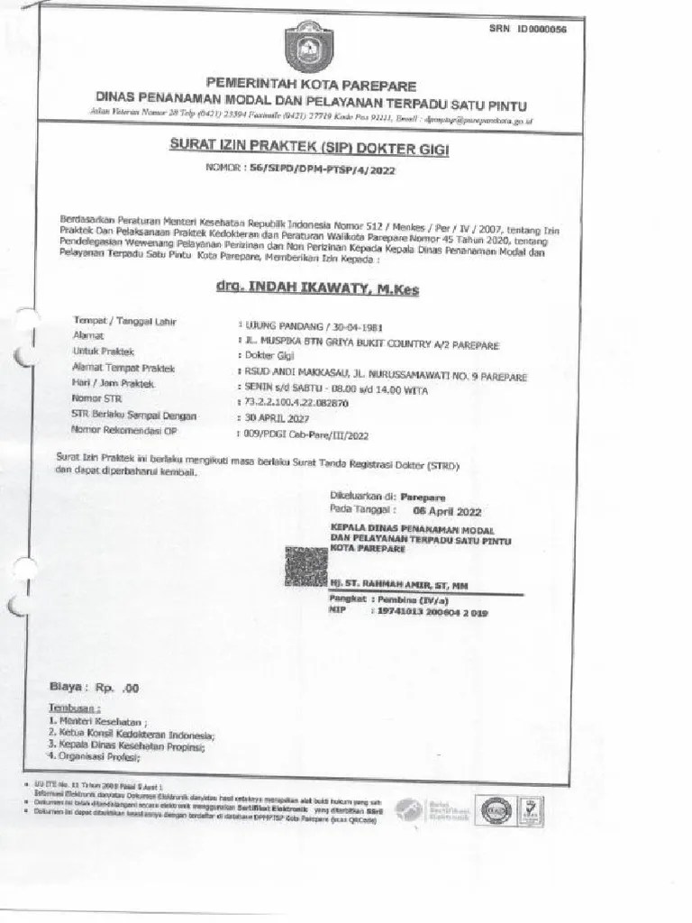 Sip Dokter Umum - 018 | PDF