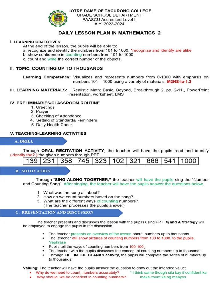 Math 2 UNIT 1 LESSON 1 | PDF