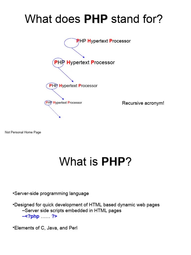 Lecture 7 - PHP - Part 1 | PDF | Php | World Wide Web