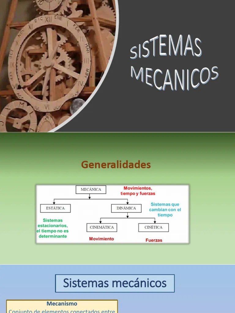 Sistemas Mecanicos | PDF | Engranaje | Eje