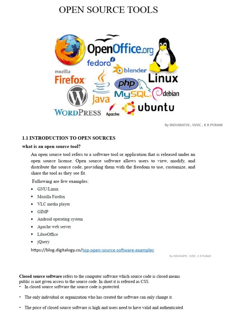 Open Source Tools | PDF | Linux | Gnu