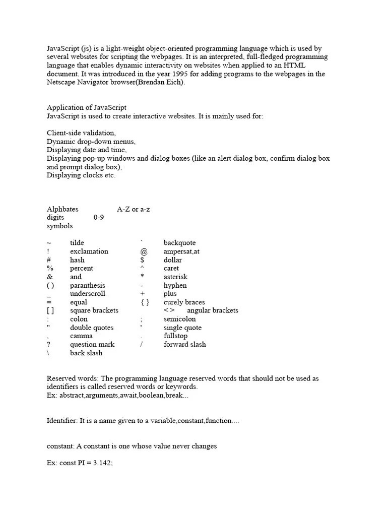 JAVASCRIPT | PDF | Document Object Model | Java Script