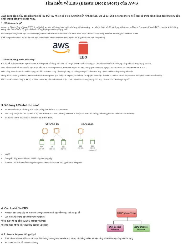 AWS Cung Cấp Nhiều Các Giải Pháp để Lưu Trữ, Tuy Nhiên Có 3 Loại Lưu ...