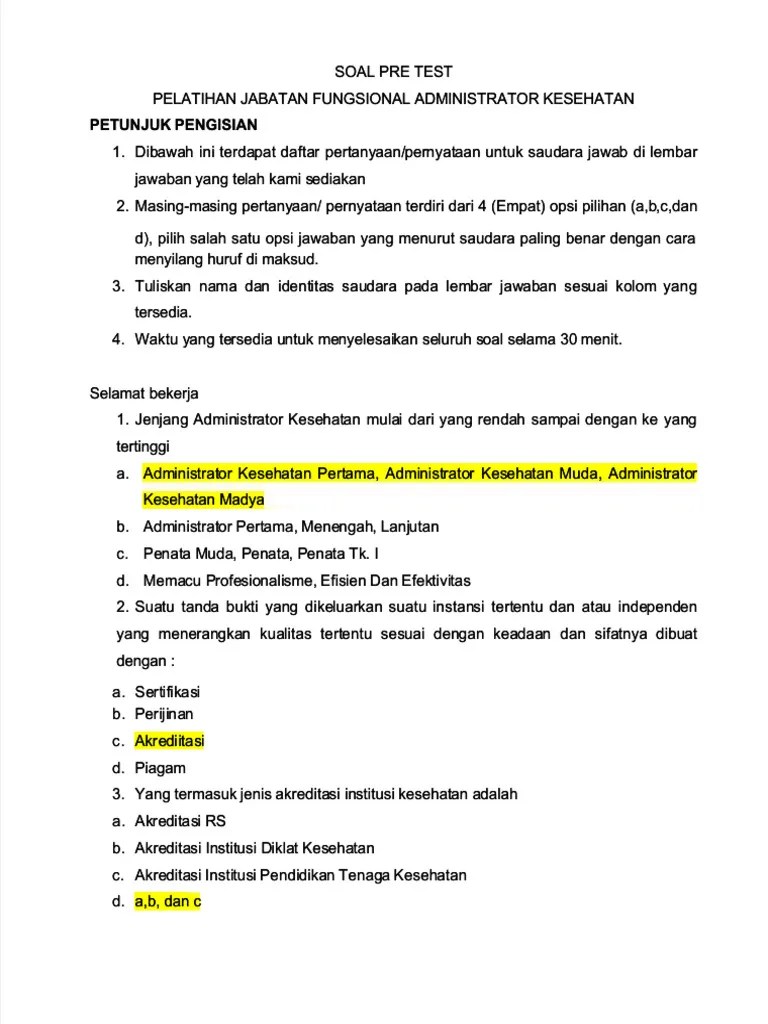 PDF Soal Pre Test - Compress | PDF