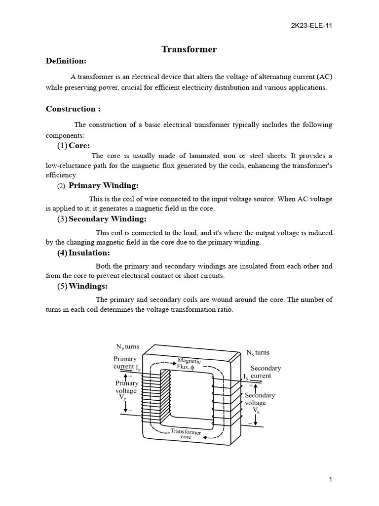 Explain All About Transformer ? Perform Polarity Test (NFC-IET) | PDF | Transformer | Inductor
