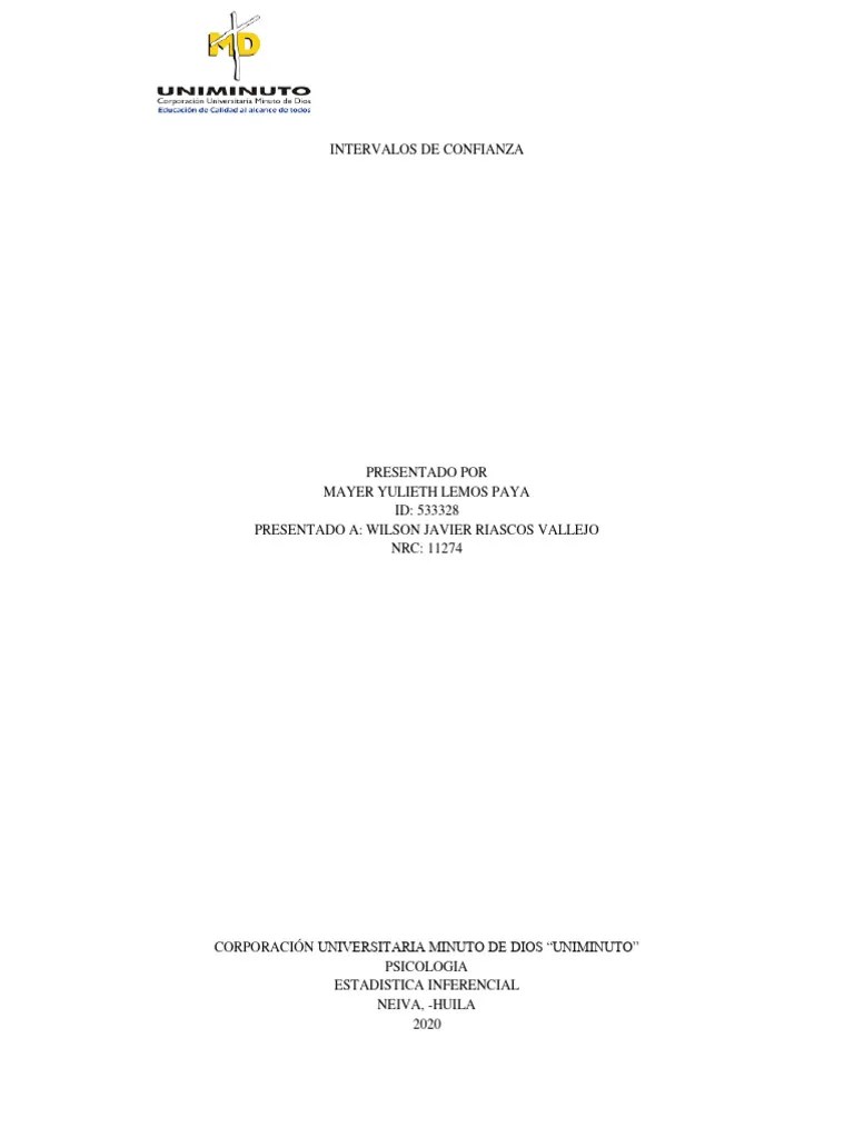 Taller Intervalo De Confianza+ | PDF