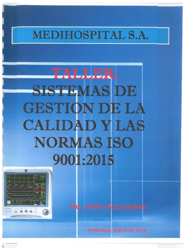 Taller ISO 9001 2015 PDF | PDF