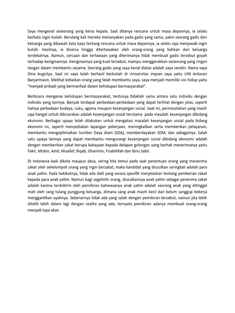 Contoh essay beasiswa