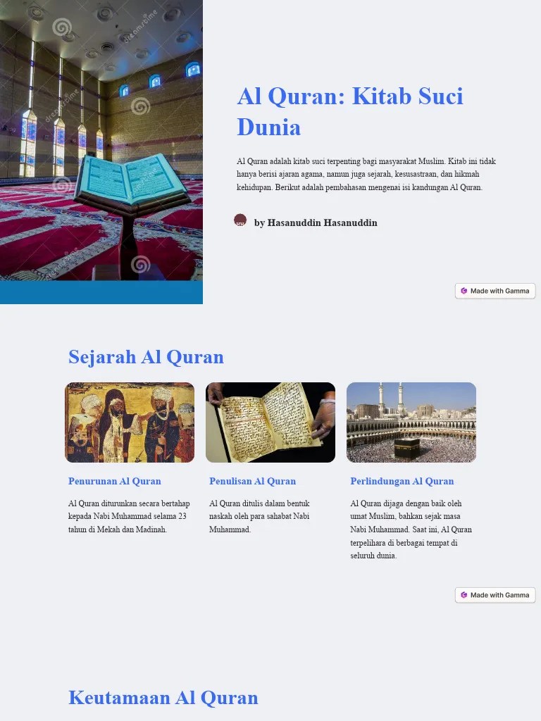 Al Quran Kitab Suci Dunia | PDF | Agama & Spiritualitas