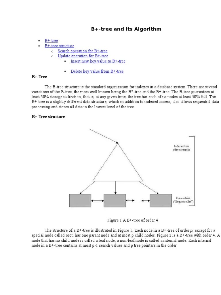 B Tree | PDF | Data Management | Algorithms And Data Structures