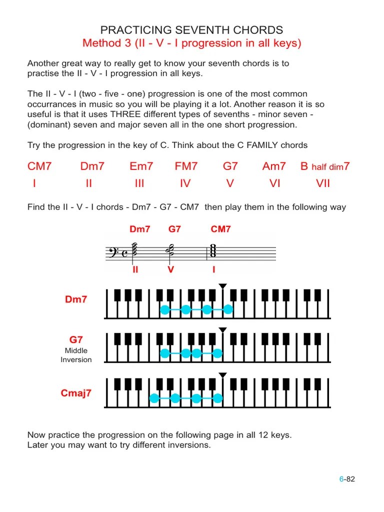 Lesson 38 - Practicing Seventh Chords Method 3 | PDF
