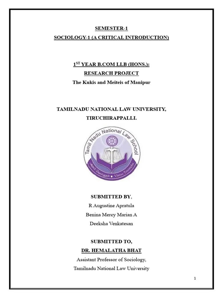 Kukis And Meiteis Of Manipur | PDF