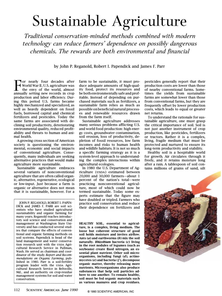 Sustainable Agriculture | PDF