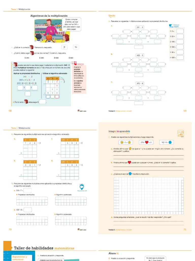 Algoritmo De La Multiplicación | PDF