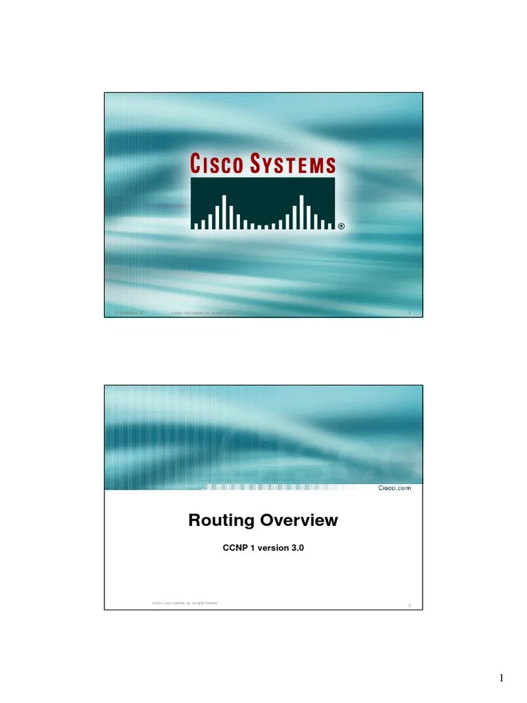Routing Overview | PDF | Routing | Ip Address