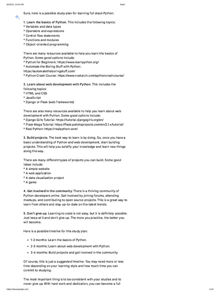 Bard | PDF | Python (Programming Language) | Library (Computing)