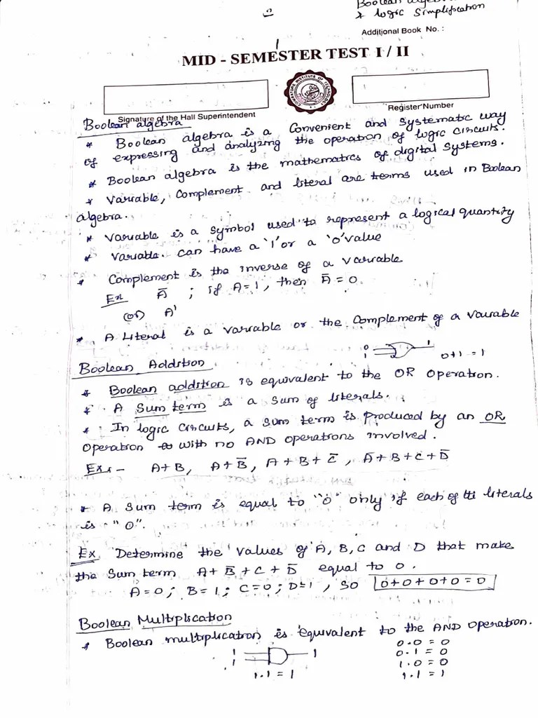 Boolean Algebra And Simplification Using Laws | PDF