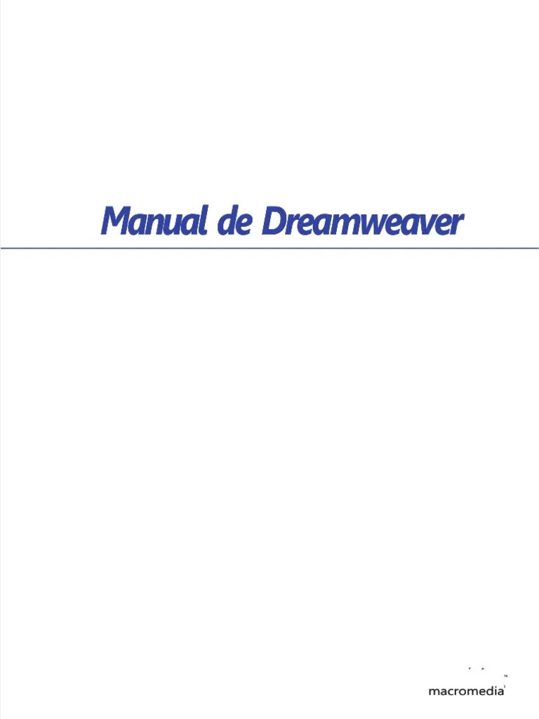 Manual Dreamweaver | PDF | Adobe Dreamweaver | HTML
