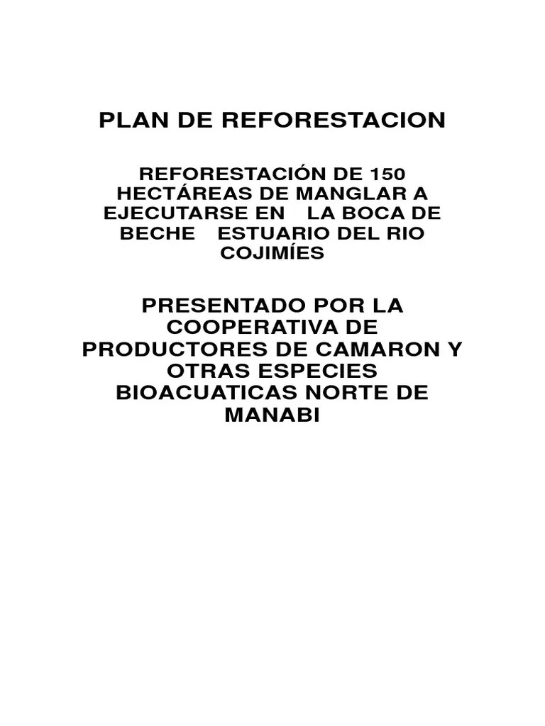 Plan De Reforestacion Final | PDF | Ciencias De La Tierra | Ecología De Sistemas