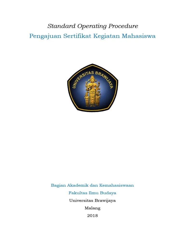 52-SOP Pengajuan Sertifikat Kegiatan Mahasiswa | PDF