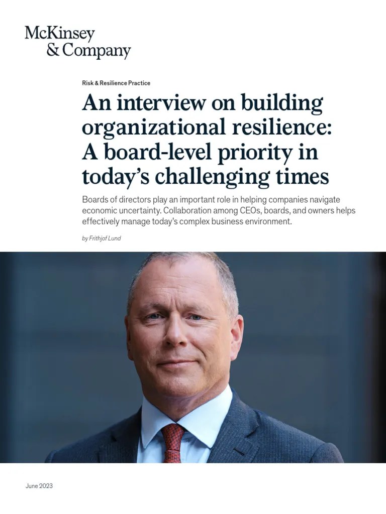 An Interview On Building Organizational Resilience | PDF | Climate Resilience | Psychological ...