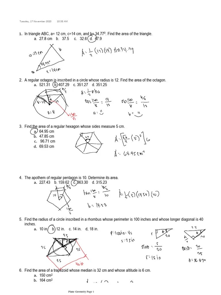 Plane Geometry | PDF