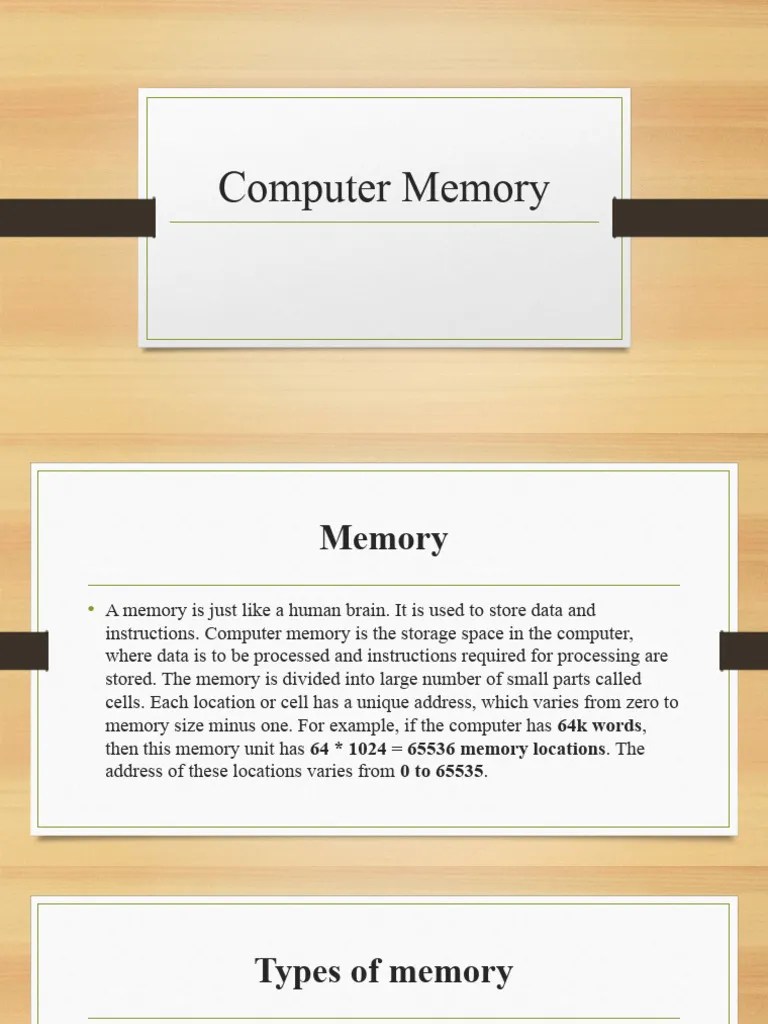 Puter Memory | PDF | Computer Data Storage | Random Access Memory